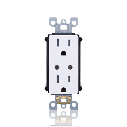 Leviton WSG15-DZ LevNet RF Split Duplex TR Receptacle with LED Locator