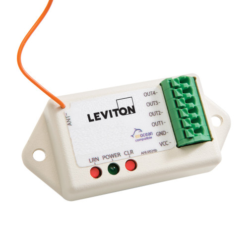 Leviton WSSLT-GP0 LevNet RF 4-Channel Switch Leg Transmitter