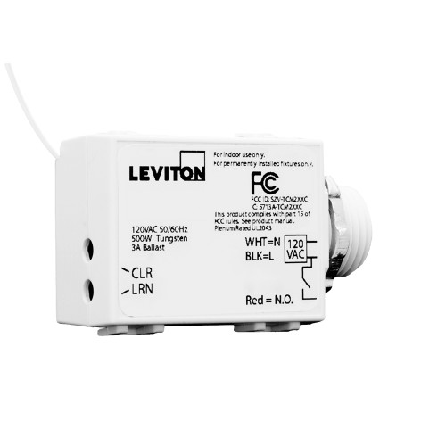 Leviton WST05-20 LevNet RF 3-Wire 1200W Relay Receiver