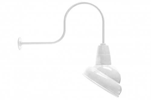 Ark Lighting Angled Reflector Sign Lighting Gooseneck RLM Incandescent Kit White