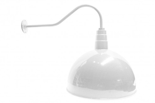 Ark Lighting AGB101-AD20 Deep Bowl Dome Gooseneck RLM Incandescent Kit White Ark Lighting AGB101-AD20 Deep Bowl Dome Gooseneck RLM Incandescent Kit White