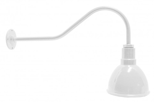 Ark Lighting AGB101-AD8 Deep Bowl Dome Gooseneck RLM Incandescent Kit White Ark Lighting AGB101-AD8 Deep Bowl Dome Gooseneck RLM Incandescent Kit White