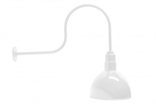 Ark Lighting AGB102-AD12 Deep Bowl Dome Gooseneck RLM Incandescent Kit White