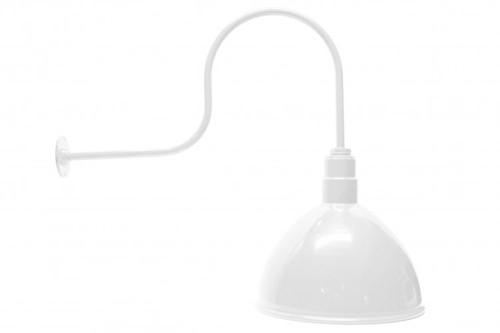 Ark Lighting AGB102-AD16 Deep Bowl Dome Gooseneck RLM Incandescent Kit White Ark Lighting AGB102-AD16 Deep Bowl Dome Gooseneck RLM Incandescent Kit White