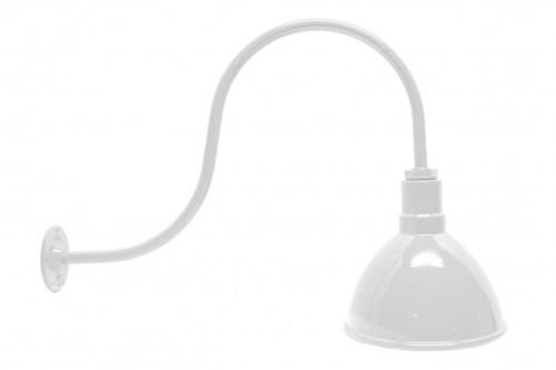 Ark Lighting AGB103-AD10 Deep Bowl Dome Gooseneck RLM Incandescent Kit White Ark Lighting AGB103-AD10 Deep Bowl Dome Gooseneck RLM Incandescent Kit White