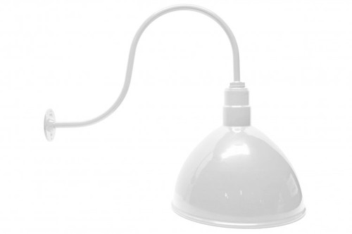 Ark Lighting AGB103-AD16 Deep Bowl Dome Gooseneck RLM Incandescent Kit White