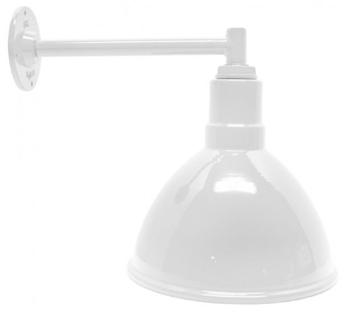 Ark Lighting AGB111-AD10 Deep Bowl Dome Gooseneck RLM Incandescent Kit White Ark Lighting AGB111-AD10 Deep Bowl Dome Gooseneck RLM Incandescent Kit White