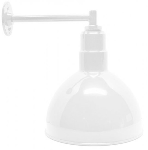 Ark Lighting AGB111-AD12 Deep Bowl Dome Gooseneck RLM Incandescent Kit White Ark Lighting AGB111-AD12 Deep Bowl Dome Gooseneck RLM Incandescent Kit White