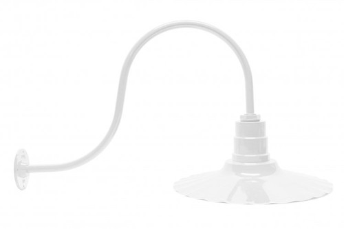 Ark Lighting AGB103-AR14 Radial Wave Gooseneck RLM Incandescent Kit White