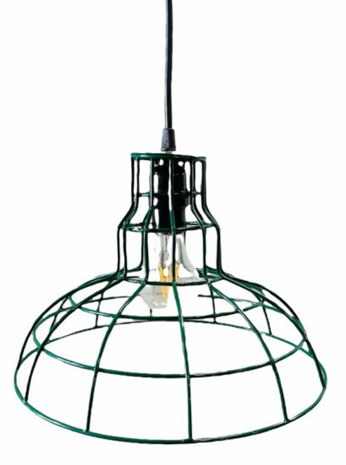 Ark Lighting AS12G-GREEN Industrial 12" RLM Barn Cage Pendant Light WIREGURD Vintage Design Industrial