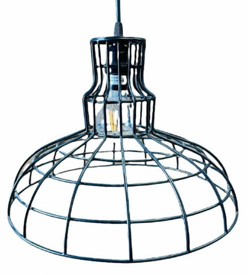 Ark Lighting AS14G-BLACK Industrial 14" RLM Barn Cage Pendant Light WIREGURD Vintage Design Industrial