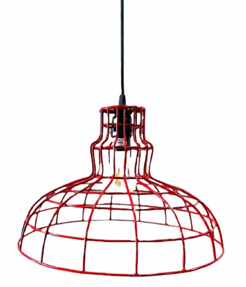 Ark Lighting AS14G-RED Industrial 14" RLM Barn Cage Pendant Light WIREGURD Vintage Design Industrial