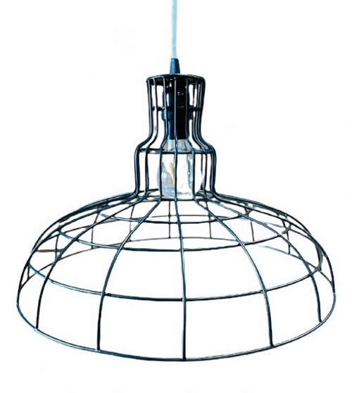 Ark Lighting AS16G-BLACK Industrial 16" RLM Barn Cage Pendant Light WIREGURD Vintage Design Industrial