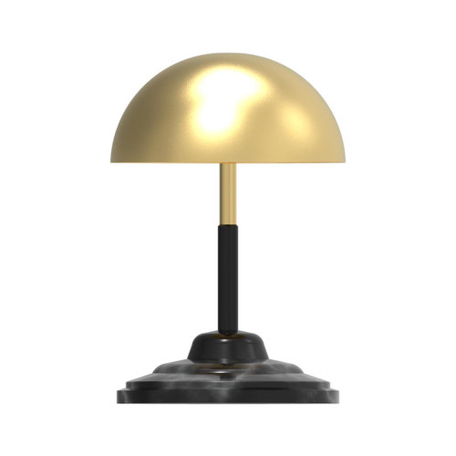 Majestic Lighting TL1282 Soft Gold Shade with Faux Dark Marble Base