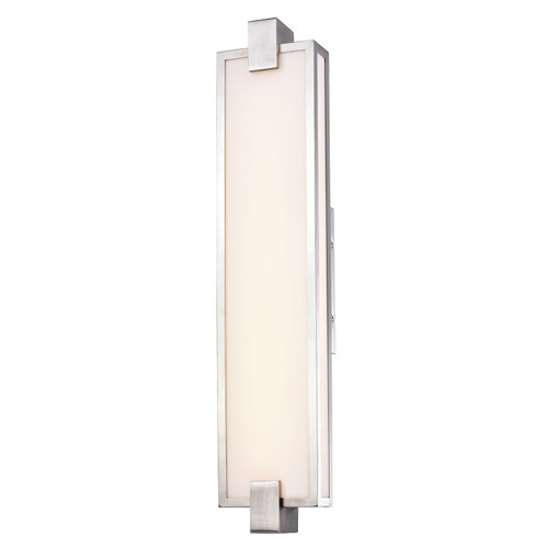 Majestic Lighting V1196 23_ Brushed Stainless Steel Integrated LED Vanity Fixture (17W, 3000K CRI>80), 120-277V AC, Non-dimmable.