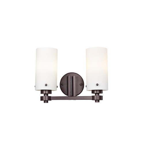 Majestic Lighting V1166 Dual 13_ Vanity Light with Frosted White Glass