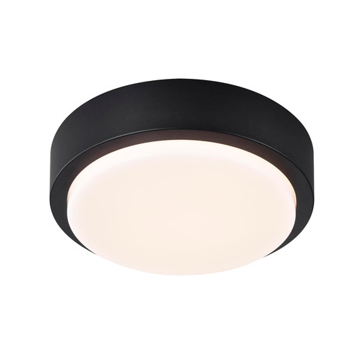 Majestic Lighting OF1049 11_ Texture Black Outdoor Integrated Flush Mount LED Fixture (15W, 3000K CRI>80), 120-277V AC, Non-dimmable (TRIAC dimming available at 120V AC only).