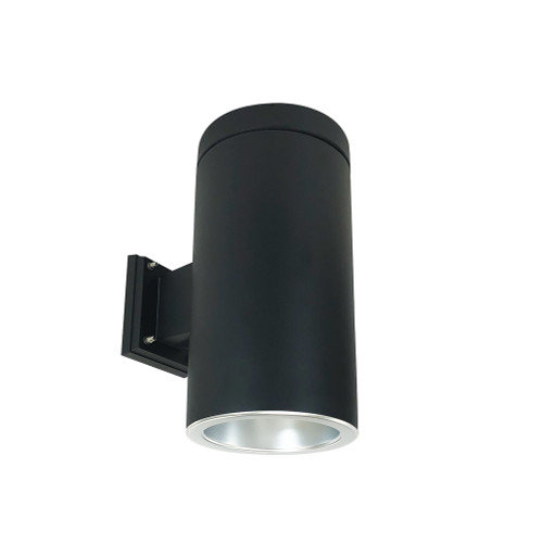 Nora Lighting NYLS2-6W35830MBBB6 6" CYL WALL MNT 3500L 30K DECO GLASS REF. MED FLD. BLK/BLK FLANGE 120-277V 0-10V BLK CYL