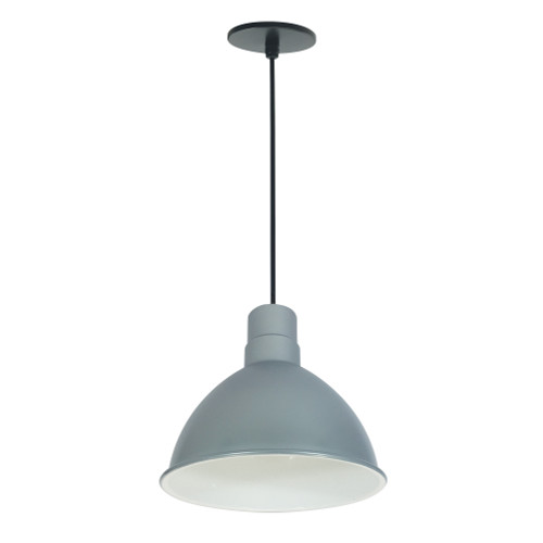 Nora Lighting NRLM-10C3030GMWLE4 10" RLM LED Shade, 3000lm, 3000K, Gun Metal/White, 120V 0-10V/Triac/ELV & 277V 0-10V Dimming