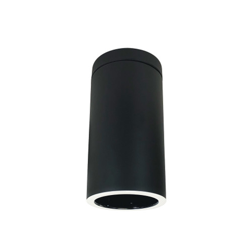 Nora Lighting NYLS2-6S15830MWWB3 6" CYL SURFACE 1500L 30K DECO GLASS REF. MED. WH/WH FLANGE 120V Triac/ELV BLK CYL