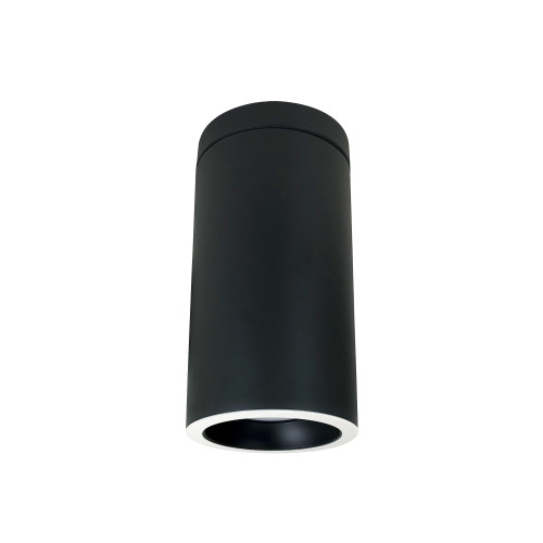 Nora Lighting NYLD2-6S10130BBB 6" Cobalt Surface Mount Cylinder, Black, 1000L, 3000K, Black Reflector, 120V Triac/ELV Dimming