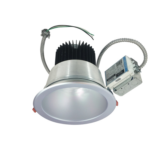 Nora Lighting NCR2-812527FE3WSF 8" Sapphire II Retrofit Open Reflector, 2500lm, 30W, 2700K, 60-Degrees Flood, 120V Triac Dimming, White Self Flanged