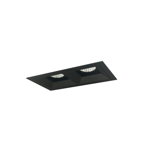 Nora Lighting NMIOT-12-B-FW-50X-10-B Iolite MLS 2-Head Trim Kit, Black Flange, 5000K, 1000lm, Black Fixed Downlt./Wall Wash Trims