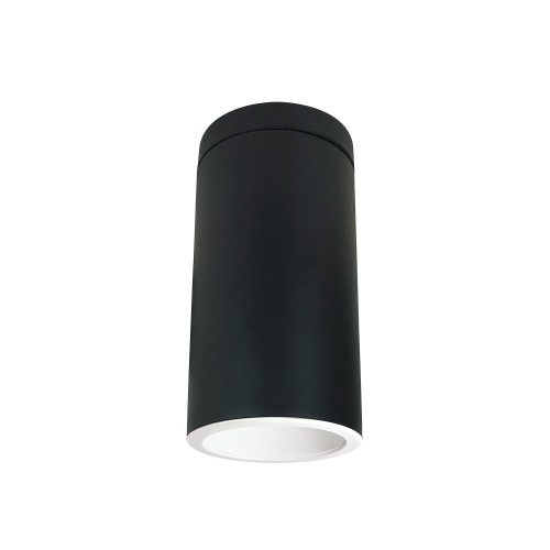 Nora Lighting NYLI-6SL1001BBB 6" Cylinder, Black, Surface Mount, 100W Med Base LED, Refl. Black