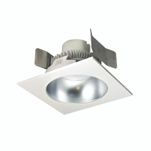 Nora Lighting NLCBC2-55335DW/ALE4 5" Cobalt Click LED Retrofit, Square Reflector with Round Aperture, 750lm / 10W, 3500K, Diffused Clear Reflector / White Flange, 120V-277V input; Triac / ELV / 0-10V dimming