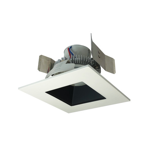 Nora Lighting NLCBC2-55640BW/ALE4 5" Cobalt Click LED Retrofit, Square Reflector, 750lm / 10W, 4000K, Black Reflector / White Flange, 120V-277V input; Triac / ELV / 0-10V dimming