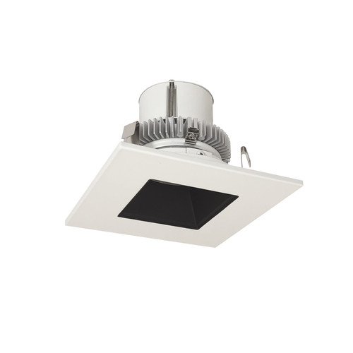 Nora Lighting NLCBC2-45640BW/10LE4 4" Cobalt Click LED Retrofit, Square Reflector, 1000lm / 12W, 4000K, Black Reflector / White Flange, 120V-277V input; Triac / ELV / 0-10V dimming