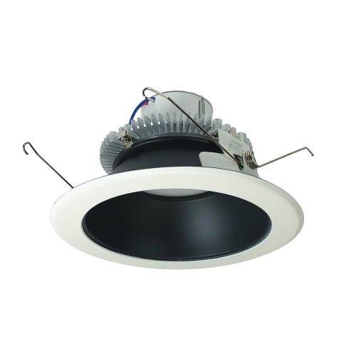Nora Lighting NLCBC2-65140BW/ALE4 6" Cobalt Click LED Retrofit, Round Reflector, 750lm / 10W, 4000K, Black Reflector / White Flange, 120V-277V input; Triac / ELV / 0-10V dimming