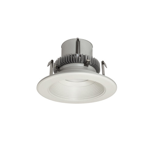 Nora Lighting NLCBC2-45230WW/10LE4 4" Cobalt Click LED Retrofit, Baffle, 1000lm / 12W, 3000K, White Baffle / White Flange, 120V-277V input; Triac / ELV / 0-10V dimming