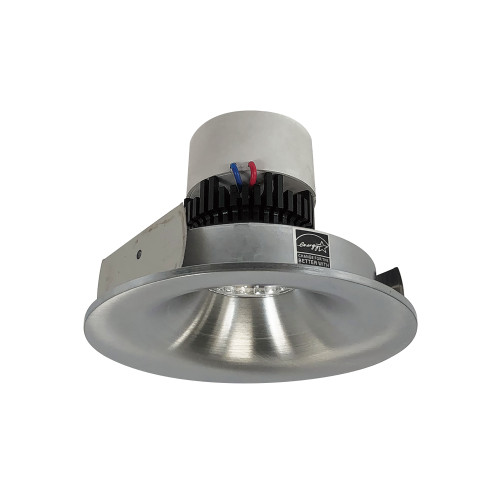 Nora Lighting NPR-4RNBCDXNN 4" Pearl LED Round Bullnose Retrofit, 800lm / 12W, Comfort Dim, Natural Metal Finish