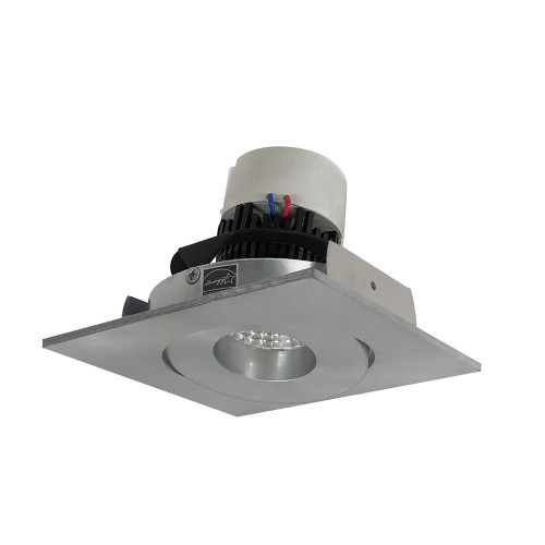 Nora Lighting NPR-4SGCDXNN 4" Pearl LED Square Adjustable Gimbal Retrofit, 800lm / 12W, Comfort Dim, Natural Metal Finish