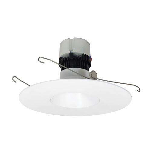 Nora Lighting NPR-56RNDC35XMPW 5"/6" Pearl LED Round Retrofit Reflector, 1200lm / 12W, 3500K, Matte Powder White Reflector / Matte Powder White Flange