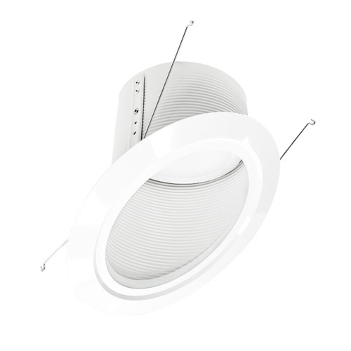 Nora Lighting NLRS-6S12L140W 6" Super Sloped LED Retrofit Baffle, 1200lm / 18W, 4000K, White Baffle / White Flange