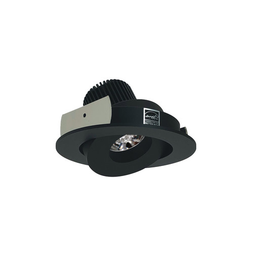 Nora Lighting NIO-4RG27QBB 4" Iolite LED Round Adjustable Gimbal, 10-Degree Optic, 850lm / 12W, 2700K, Black Finish