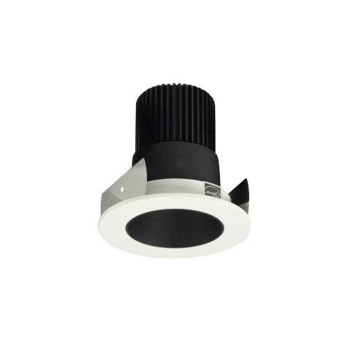 Nora Lighting NIOB-2RNDC35QBW 2" Iolite LED Round Reflector, 10-Degree Optic, 850lm / 12W, 3500K, Black Reflector / White Flange