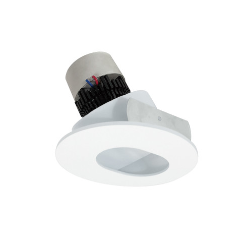 Nora Lighting NPR-4RSL35XMPW 4" Pearl LED Round Adjustable Slot Aperture Retrofit, 1000lm / 12W, 3500K, Matte Powder White Slot Aperture / Matte Powder White Flange