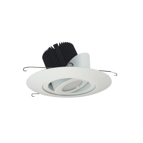 Nora Lighting NRM2-614L2535SWW 6" Marquise II Round Surface Adjustable Trim, Spot, 2500lm, 3500K, White (Not Compatible with NHRM2-625 Housings)