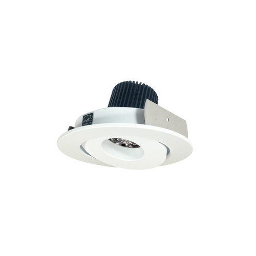 Nora Lighting NIO-4RG27QMPW 4" Iolite LED Round Adjustable Gimbal, 10-Degree Optic, 850lm / 12W, 2700K, Matte Powder White Finish