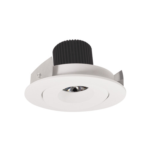 Nora Lighting NIO-4RG40QWW 4" Iolite LED Round Adjustable Gimbal, 10-Degree Optic, 850lm / 12W, 4000K, White Finish