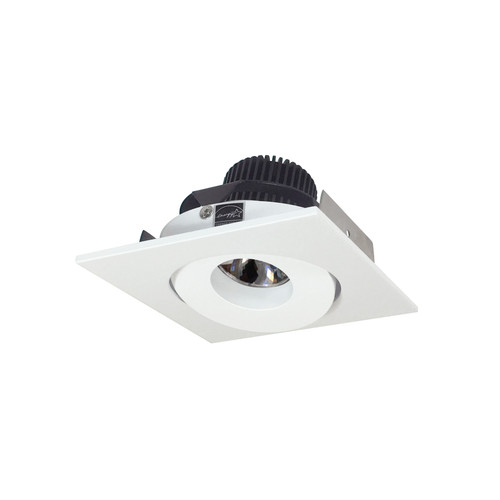 Nora Lighting NIO-4SG30QMPW 4" Iolite LED Square Adjustable Gimbal, 10-Degree Optic, 850lm / 12W, 3000K, Matte Powder White Finish