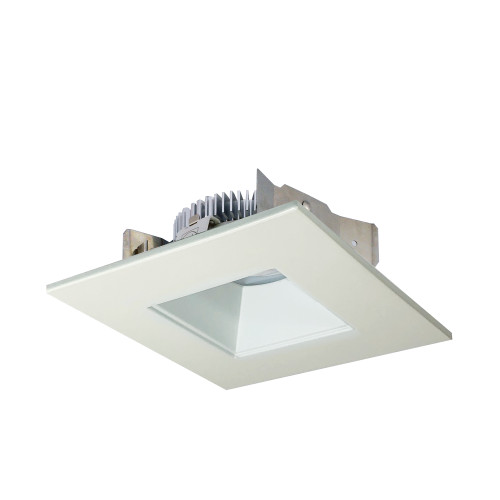 Nora Lighting NLCBS-4561240WW 4" Cobalt Shallow High Lumen LED Trim, Square/Square Regress, 1200lm, 4000K, White