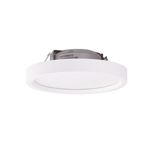 Nora Lighting NLOS-R42L30WW 4" SURF Regressed Edge-Lit Surface Mounted LED, Round Baffle, 650lm, 11W, 3000K, 90+ CRI, 120V Triac/ELV Dimming, White