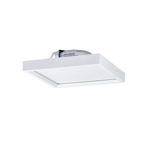 Nora Lighting NLOS-S42L30WW 4" SURF Regressed Edge-Lit Surface Mounted LED, Square Baffle, 650lm, 11W, 3000K, 90+ CRI, 120V Triac/ELV Dimming, White