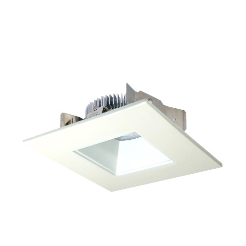 Nora Lighting NLCBS-4568530MPW 4" Cobalt Shallow High Lumen LED Trim, Square/Square Regress, 850lm, 3000K, Matte Powder White