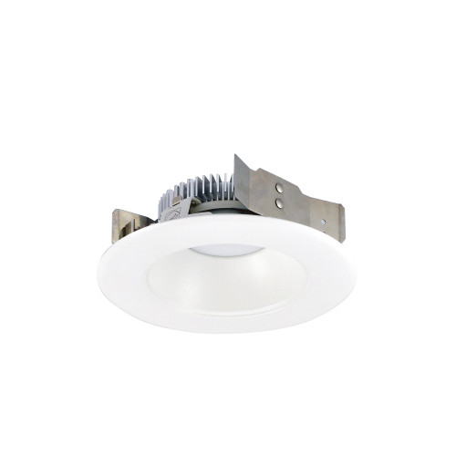 Nora Lighting NLCBS-4W518530MPW 4" Cobalt Shallow High Lumen LED Trim, Round Reflector, 850lm, 3000K, Matte Powder White