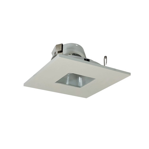 Nora Lighting NL-4855WW 4"SQ W/2"SQ HOLE,ADJ,WH REF,WH SQTRIM